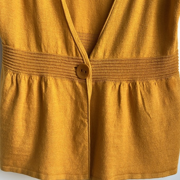 Classiques Entier Linen Blend button short sleeve cardigan - Picture 5 of 10